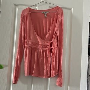 BCBGeneration Peach Wrap Top Sz XS